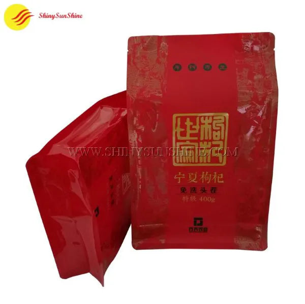 Custom UV-printed dried food pouch with flat bottom and resealable zipper