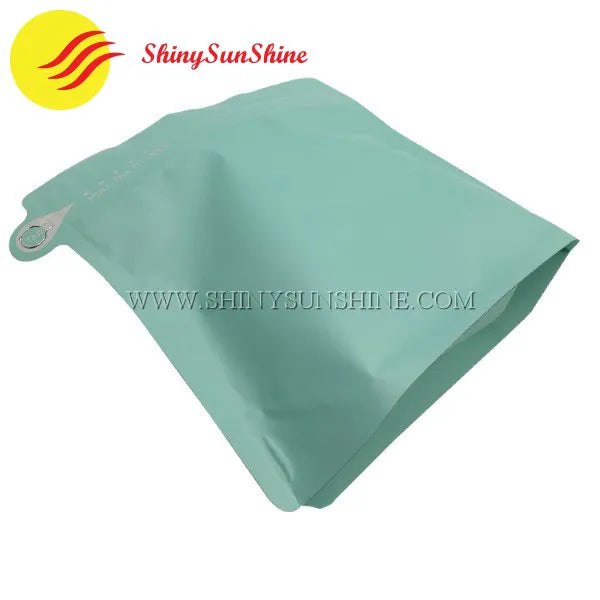 Custom matte foil coffee bag with zip-lock seal and stand-up design