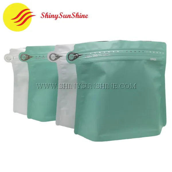 Premium matte foil coffee packaging with clean branding and moisture-resistant barrier