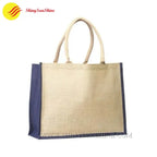 Cotton fabric tote shopping bag with handles, eco-friendly design