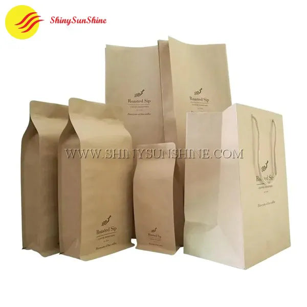 Eco-conscious kraft bag with stylish handles and personalized print for gifting or packaging