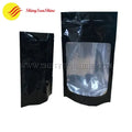 Black stand-up pouches with clear window
