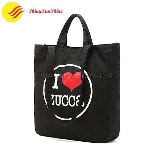 Stylish cotton canvas tote bag for shopping, custom branded with minimalist print