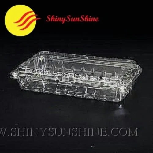 Retail-ready fruit container with blank surface for custom labeling