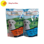 Minimalist dog treat bag with clean custom logo and matte texture finish