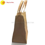 Reusable jute wine carrier with custom label and glossy protective coating

