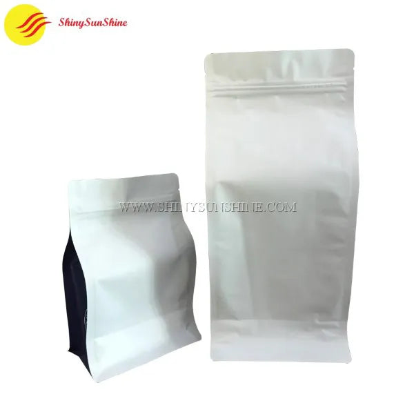 Stand-up aluminum foil bag with quad-seal structure and custom graphics for food-grade packaging