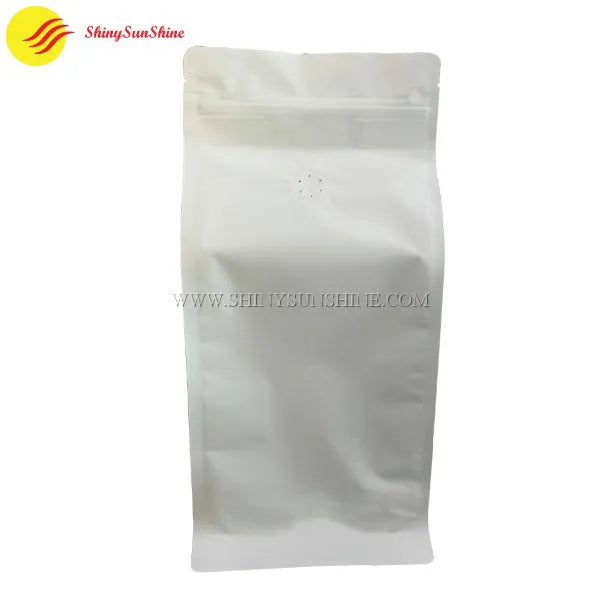 Front view Matte finish quad-seal pouch featuring foil barrier, ziplock closure, and upright display design