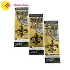 Glossy foil pouch for cigar wraps featuring custom artwork and moisture-resistant seal