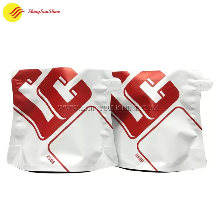 Unconventional coffee bag shape with stand-up structure and personalized artwork