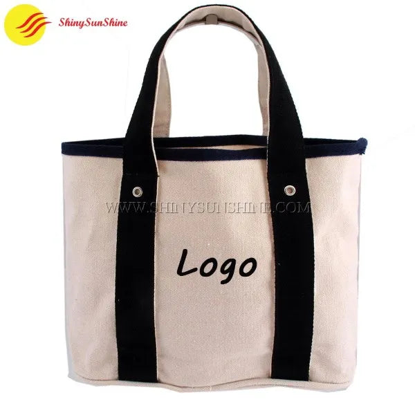  Fashionable canvas tote for women with clean branding and flat bottom structure