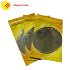 Mini laminated zip lock packaging bag with clear front and custom branding