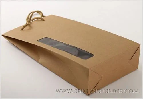  Plain brown paper shopping bag with twisted handles