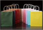 Colorful paper bags in various colors on a black background with a visible website address.