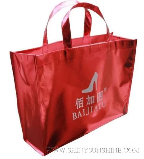 Eco-friendly polypropylene bag with die-cut handles and blank surface for DIY branding